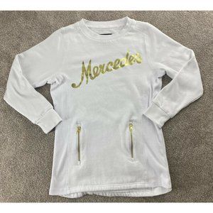 Mercedes-Benz Sweater Women's Size Small White and Gold